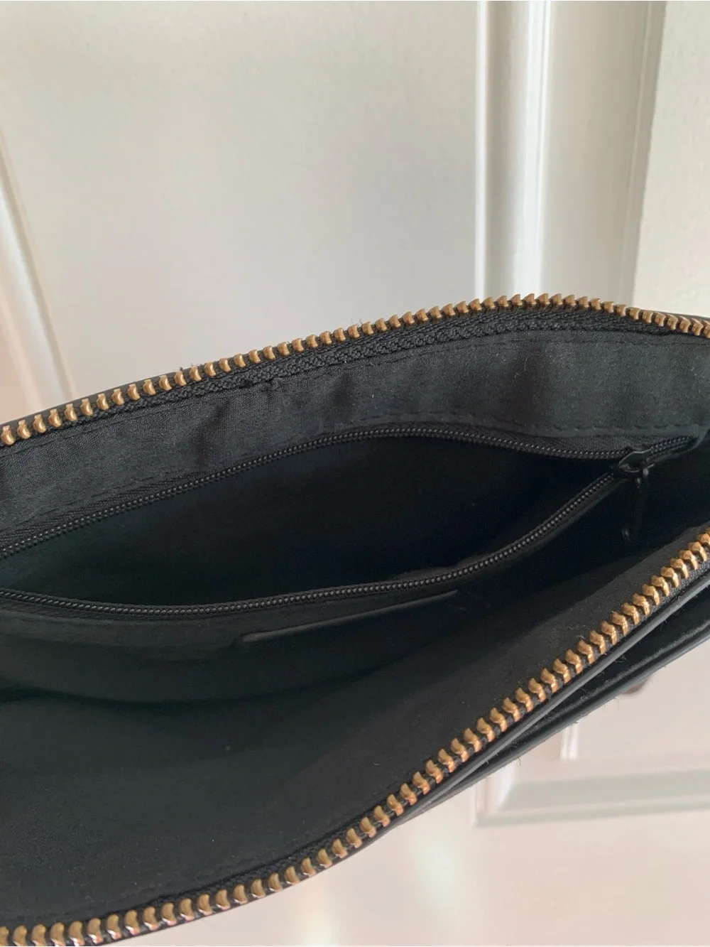 Structured Black Faux Leather Crossbody Bag